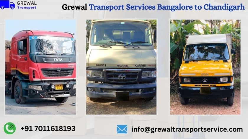 Best Truck Transport From Bangalore To Chandigarh