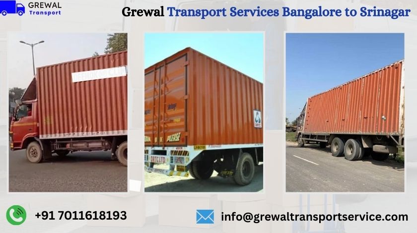 Best Truck Transport From Bangalore To Srinagar