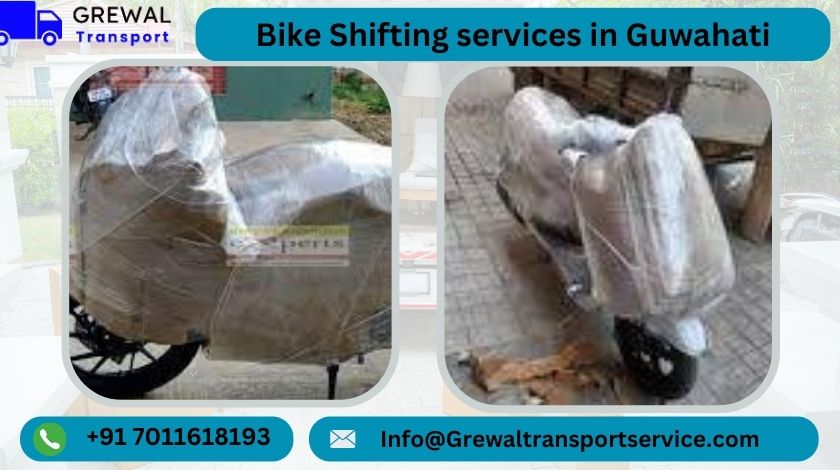 Various bike models prepared for transport in Guwahati