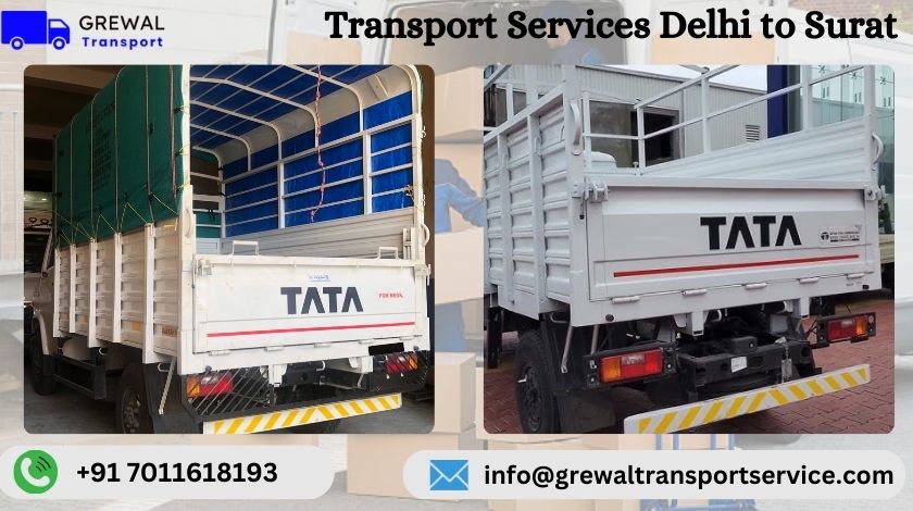 Affordable truck transport services from Delhi to Surat with transparent charges